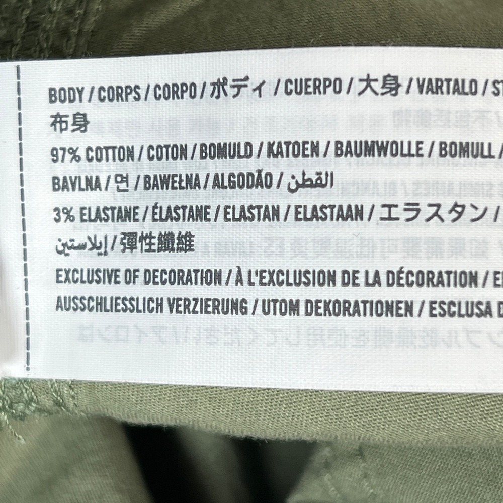 Abercrombie Kids Cargo Pants Kids 15/16 Regular Olive Green Wide Leg Utility New - Picture 6 of 11
